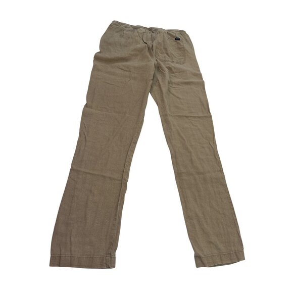Jacks Tan Linen-Blend Drawstring Pants Small 90G - Picture 2 of 7